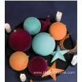8CM XMAS Decorating Flocked Plastic Ball Ornament